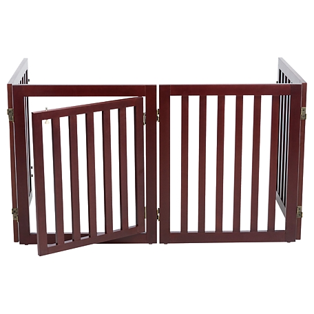 TRIXIE Wood Pet Gate 4 Panel With Door, 39363