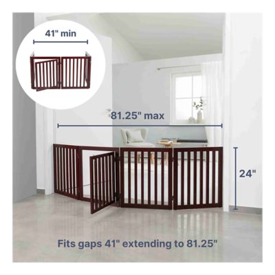 Image showing  Wood Pet 4 Panel Gate With Door