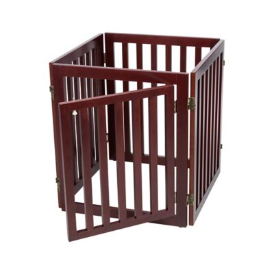 Image showing  Wood Pet 4 Panel Gate With Door