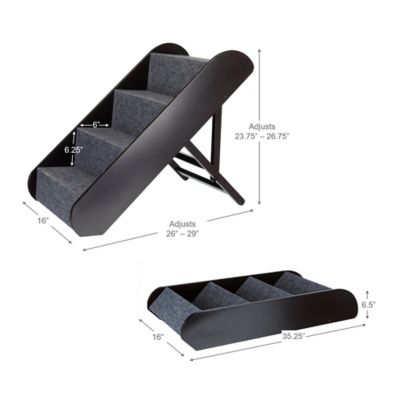 Image showing  4-Step Adjustable Pet Stairs for Dogs Up to 175 lb.