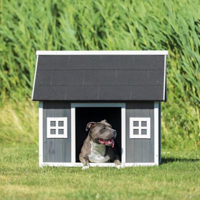Image showing  Natura Barn-Style Outdoor Wooden Dog House, Large to Extra Large
