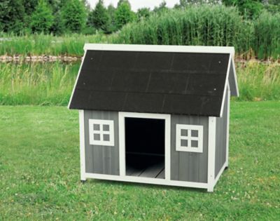 Image showing  Natura Barn-Style Outdoor Wooden Dog House, Large to Extra Large