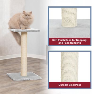 Image showing  Espejo Scratching Post with Resting Platform, 27 in. Tall, Gray