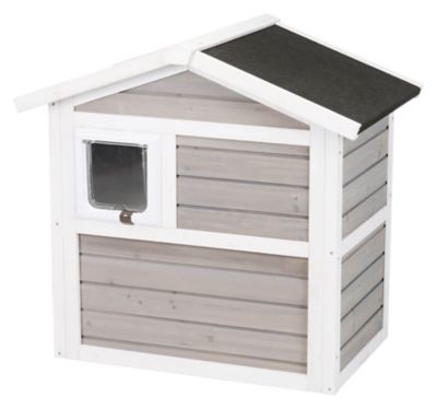 Image showing  Natura Insulated Outdoor Wooden Cat House