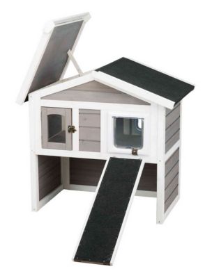 Image showing  Natura Insulated Outdoor Wooden Cat House