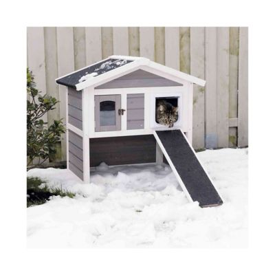 Image showing 6 th TRIXIE Natura Insulated Outdoor Wooden Cat House