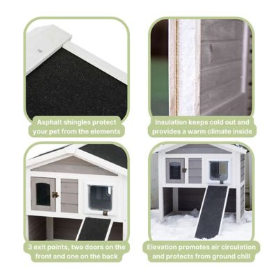 Image showing 8 th TRIXIE Natura Insulated Outdoor Wooden Cat House