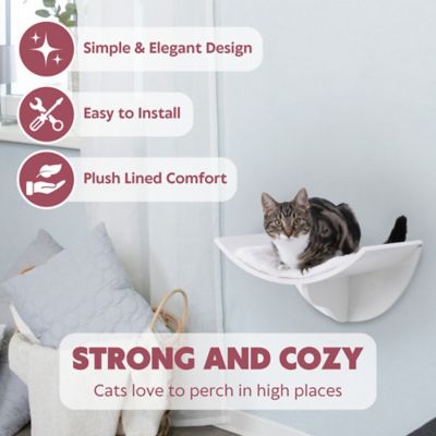 Image showing  Lorena Wall Mount Perch, Cat Shelf, Cat Bed, Cat Lounger, Cat Furniture