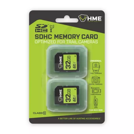 HME Products 32GB SD Cards SDHC 2 Pack Trail Camera Accessories