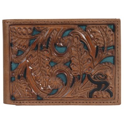 tooled leather wallet