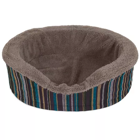 Aspen Pet 18 in Luxury Antimicrobial Foam Oval Pet Bed Bolster Dog Beds