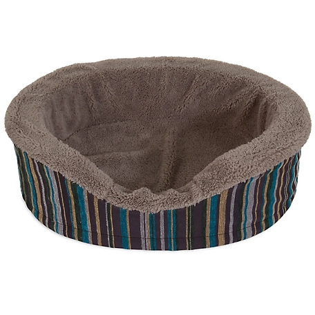 Aspen Pet Antimicrobial Deluxe Oval Foam Lounger Pet Bed, 18 in.