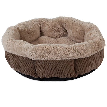 Precision Pet Products SnooZZy Shearling Round Chenille Bolster Pet Bed