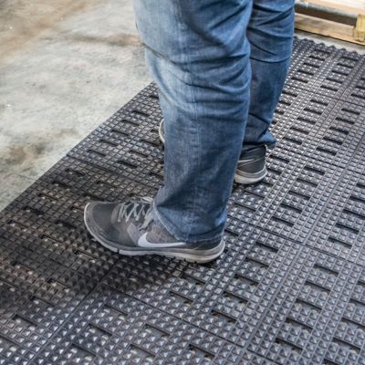 Image showing 5 th AmeriHome Interlocking Rubber Door Mats, 3 ft. x 3 ft., 4-Pack