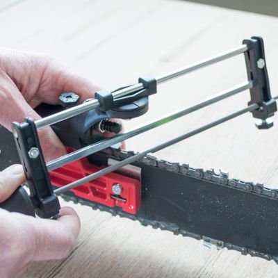 Image showing  Bar Mount Chainsaw Chain Manual Filing Guide, Dial Set