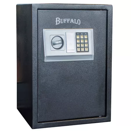 Buffalo 1.5 cu Floor safe with electronic keypad lock black Home Safes