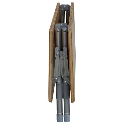 Image showing 6 th AmeriHome Square Folding Bamboo Side Table, 23.5 in. x 23.5 in., 66 lb. Weight Capacity