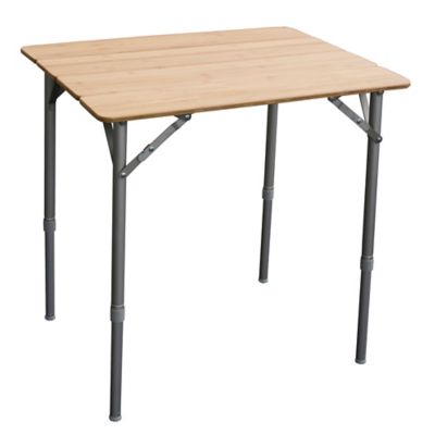 AmeriHome Folding Bamboo Table with Bag, 26 in. x 17 in.