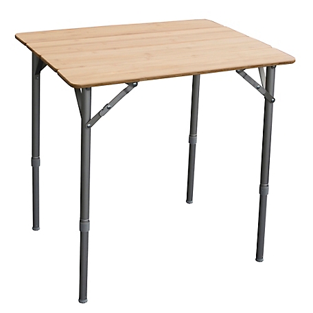 AmeriHome Folding Bamboo Table with Bag, 26 in. x 17 in.