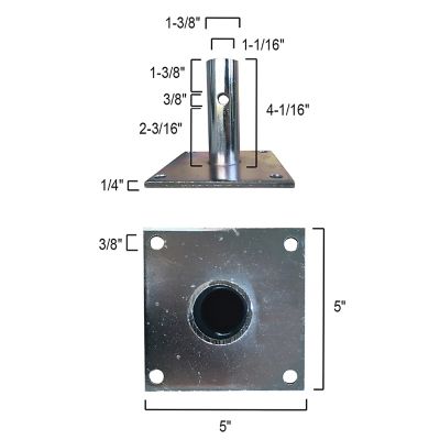 Image showing  Scaffold Base Plate 4 pc. Set, GSBP4
