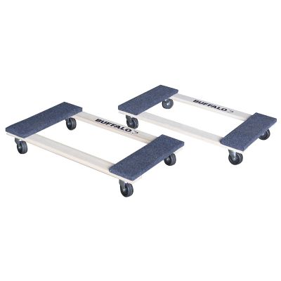 Buffalo Tools 1,000 lb. Capacity 4-Wheel Furniture Dolly Set, 2-Pack