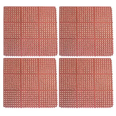 Buffalo Tools 3 X 3 Ft Interlocking Rubber Mat Set Red Rdrmti334