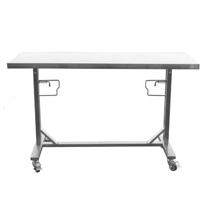 Image showing  36-44 in. Stainless Adjustable Rolling Work Table