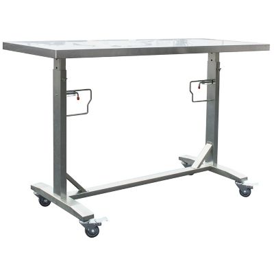 Image showing  36-44 in. Stainless Adjustable Rolling Work Table