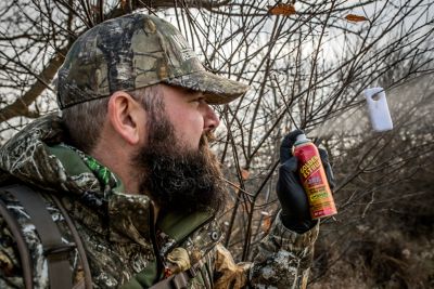 Image showing  3 fl. oz. Golden Estrus Scent Reflex Deer Attractant Spray Can