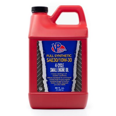 VP Small Engine Fuels Full Synthetic SAE 30 10W 30 Motor Oil, 48 oz.