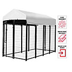 KennelMaster 6 ft. x 4 ft. x 8 ft. Black Welded Wire Dog Kennel Price pending