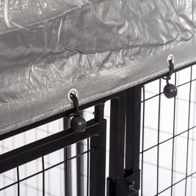 Image showing  6 ft. x 4 ft. x 8 ft. Welded Wire Dog Kennel, Black