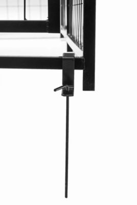 Image showing 7 th KennelMaster 6 ft. x 4 ft. x 8 ft. Welded Wire Dog Kennel, Black