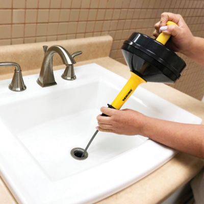 Image showing  1/4 in. x 15 ft. Drum Auger, Carbon Spring Wire, Durable Plastic Drum