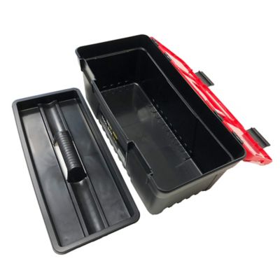 Image showing  6-3/4 in. x 13-15/16 in. x 5-7/8 in. 14 Tool Box with Lid Organizers, Red/Black, 30 lb.