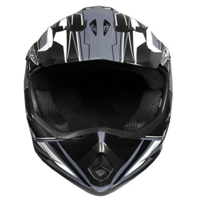 Image showing  GX3 MX Full-Face Youth Off Road Helmet, Large, Black/Silver