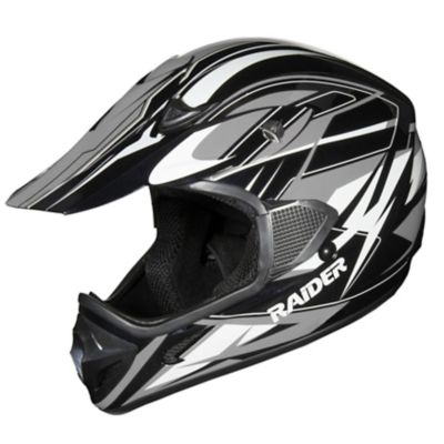 Raider Adults' RX1 MX Helmet, Black/Silver, Medium Good fit, quality, comfortable