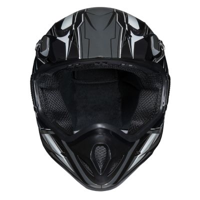 Image showing  Adults' RX1 MX Helmet, Black/Silver, Medium