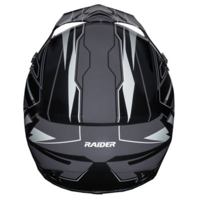 Image showing  Adults' RX1 MX Helmet, Black/Silver, Medium