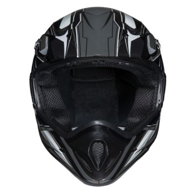 Image showing  RX1 MX Full-Face Adult Helmet, Large, Black/Silver
