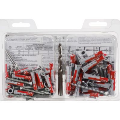 Image showing 6 th Hillman #8 & #10 DuoPower Contractor-Strength Anchors Kit, 60-Pack