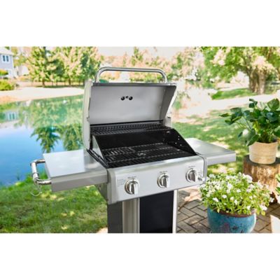Image showing  3-Burner Propane Gas Pedestal Grill, Black