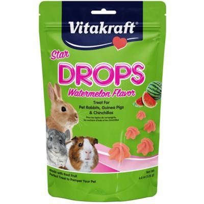 Vitakraft Star Drops Treat for Rabbits, Guinea Pigs & Chinchillas - Watermelon Flavor