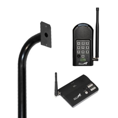 Mighty Mule Wireless Gate Intercom System with Keypad and Mounting Post