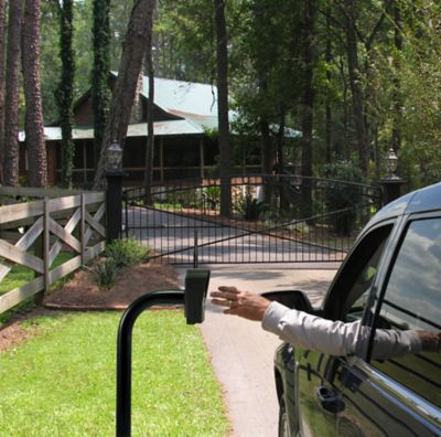 Image showing  Wireless Gate Intercom System with Keypad and Mounting Post
