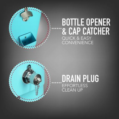 Image showing 5 th Permasteel 80 qt. Rolling Patio Cooler, Turquoise