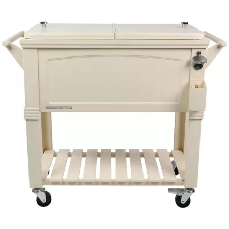 80 quart permsteel Rolling cabinet style cooler Patio Coolers