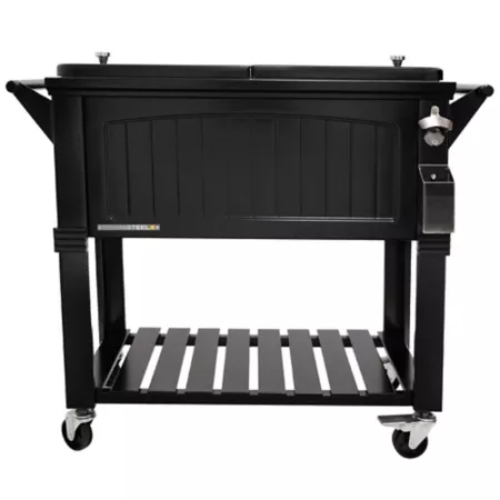 80 quart permsteel Rolling cabinet style cooler black Patio Coolers