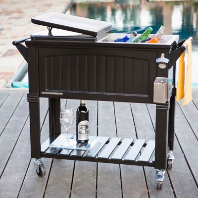 Image showing  80 qt. Rolling Furniture-Style Cooler, Black