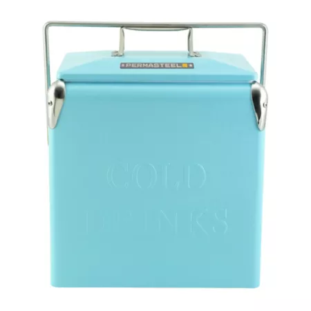 14 quart permsteel Portable Picnic Cooler Turquoise Chest Coolers